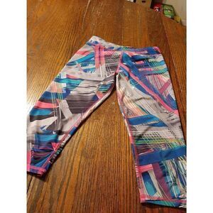 Girls Small 8/10 Adidas Multi-Color Legging Capri Casual Pants Athletic Sports